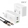 스카이필 접지형 GaN 65W 3포트 초고속충전어댑터+케이블