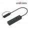 유니콘 USB 3.1 4포트 허브 (A타입 + C타입)